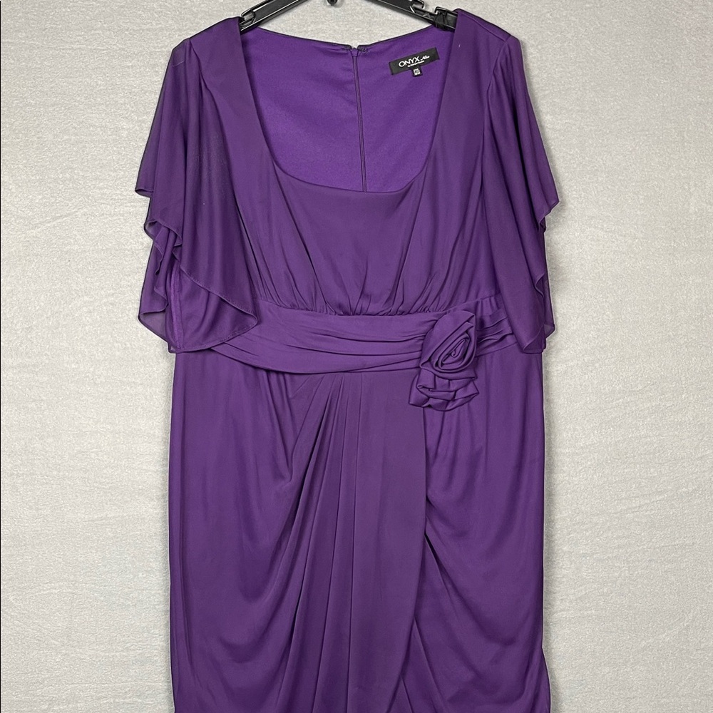 Onyx Rich Purple Midi Dress